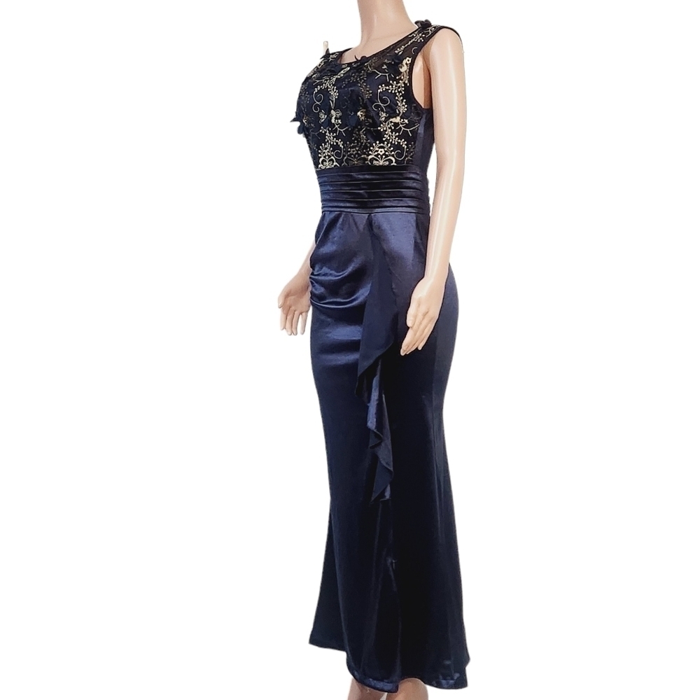Vfshow Womens Ruched Ruffle High Slit Formal Dress As M - Picture 8 of 16